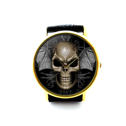 Ghost Skull Leather Watch, Ghost Skull Ladies Watch, Unisex Watch, Ghost Skull Jewellery