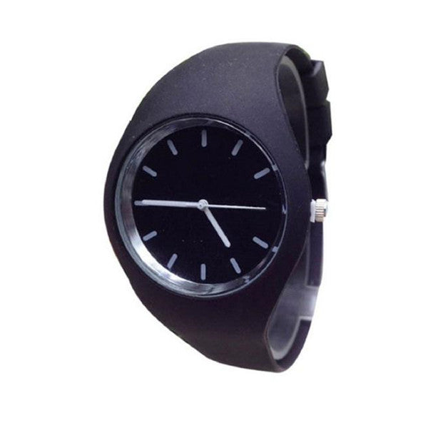 New Fashion Sports Outdoor Silicone Black Candy-Color Watches